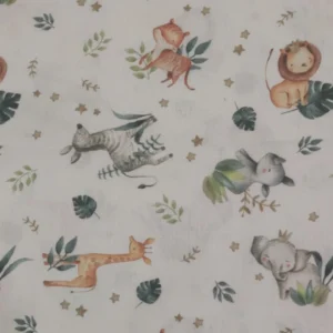 Tecido 100% Algodão | Estampado Infantil | Animais da Selva