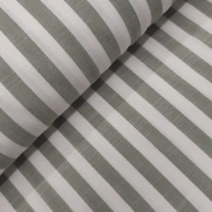 Tecido Confeção | Vestuário | Viscose | Fio Tingido | Riscas 1cm | Verde