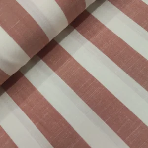 Tecido Confeção | Vestuário | Viscose | Fio Tingido | Riscas 3cm | Laranja