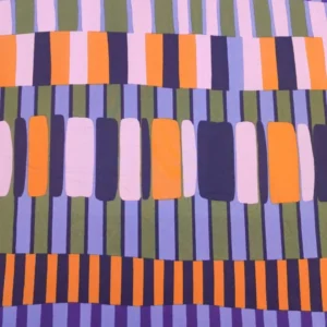 Tecido Confeção | Vestuário | Viscose com Algodão | Estampado | Geométrico