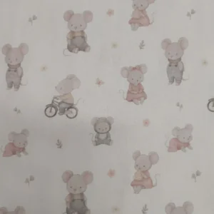 Tecido 100% Algodão | Estampado Infantil | Coleção Tiny Mousse