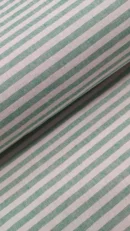 Tecido Decoração | Linho Alentejano | Estampado | Risca Fina | Verde Relva/Cru (C33)