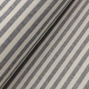 Tecido Decoração | Linho Alentejano | Estampado | Risca Fina | Azul Escuro/Cru (C44)