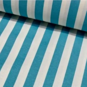 Lona | Teflon | Risca Larga | Turquesa ( Rayas 403)
