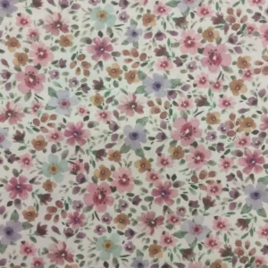 Tecido 100% Algodão | Poppy | Estampado Digital  | Floral (Branco)