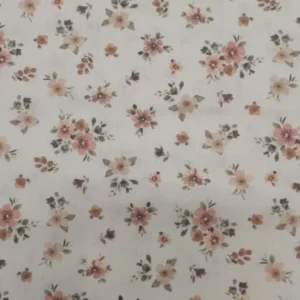 Tecido 100% Algodão | Poppy | Estampado Digital  | Floral (Castanho)
