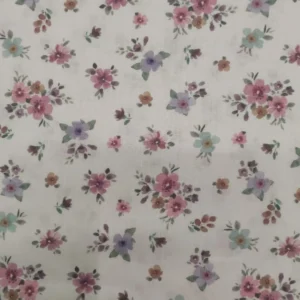 Tecido 100% Algodão | Poppy | Estampado Digital  | Floral (Branco)