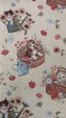Tecido Decoração | Gobelina Jacquard | Cães e Gatos
