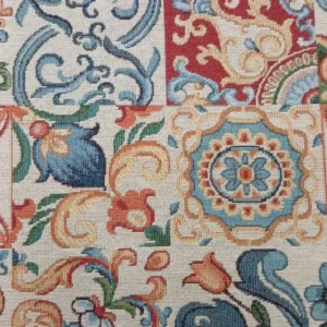 Tecido Decoração | Gobelina Jacquard | Azulejo Floral