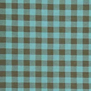 Tecidos Resinados | Estampado | Vichy (1,5cm) | Menta/Castanho