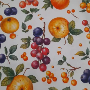 Atoalhado | 100% Poliéster | Estampado | Frutas