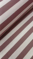 Tecidos Resinados | Estampado | Riscas 2cm | Bordô/Rosa Claro