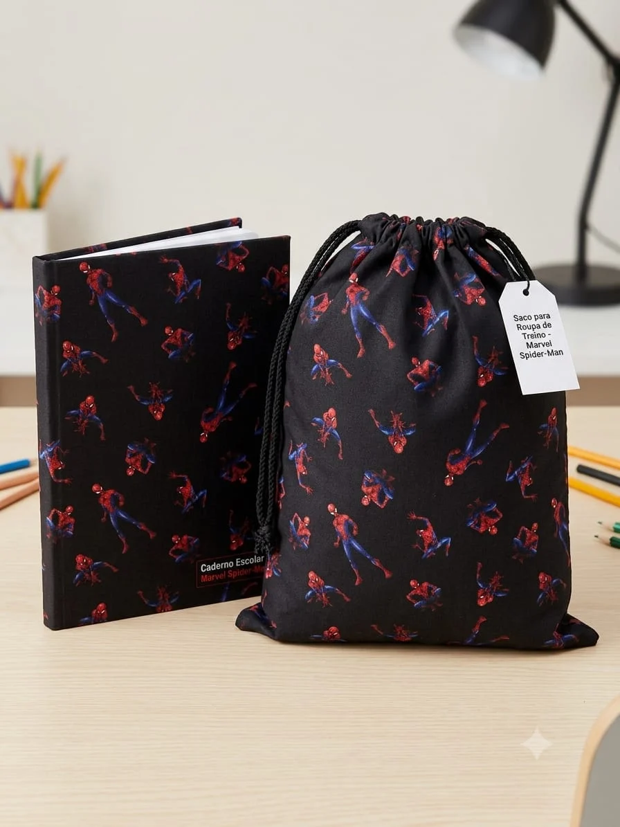 tecidos marvel homem aranha escola saco