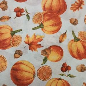Tecido Loneta  | Decoração | Estampado | Outono | Abóboras