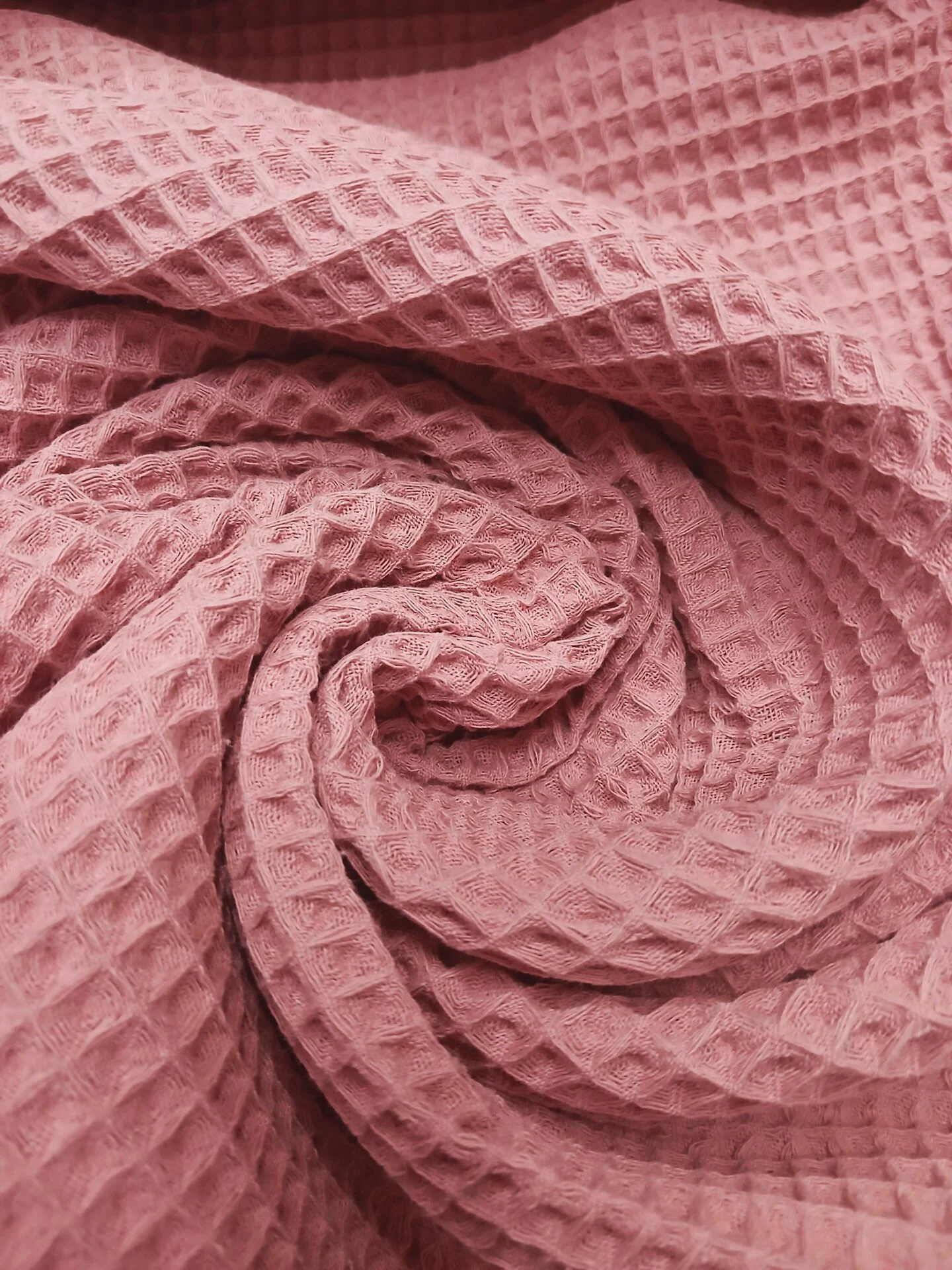 Tecidos 100% Algodão | Piquet Waffle | Rosa Blush (043)