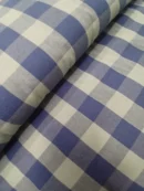 Tecido 100% Algodão | Fio Tingido | Estampado | Xadrez Azulão/Azul Bebé