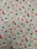 Tecido 100% Algodão | Estampado | Natal | Bolas (Reis Magos)