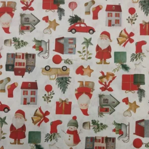 Tecido 100% Algodão | Estampado | Natal | Pai Natal