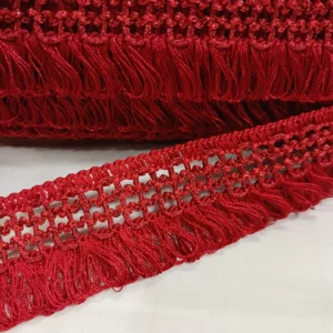 Franja | 100% Poliéster | Lurex Vermelho | Vermelho