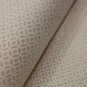 Tecido Decoração | Loneta Jacquard | Relevo Lurex Dourado | Natal