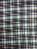 Tecido 100% Algodão | Fio Tingido | Escovado | Xadrez Tartan 