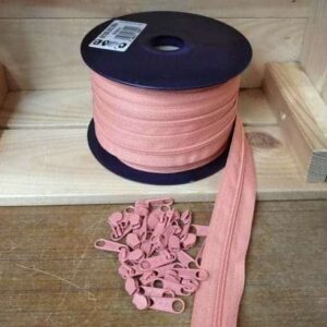Fecho Zipper | Malha 3 | Coral 554