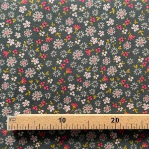 Malha Jersey | Cardada | Poppy | Flores | Verde