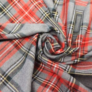 Xadrez Escocês | Tartan | Cinza | Vermelho | Gr