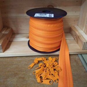 Fecho Zipper | Malha 5 | Laranja 558