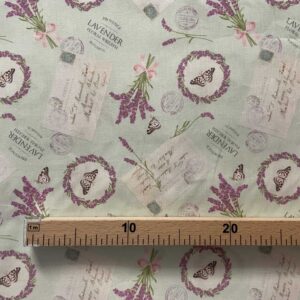 Tecido 100% Algodão | Estampado | Floral Lavanda