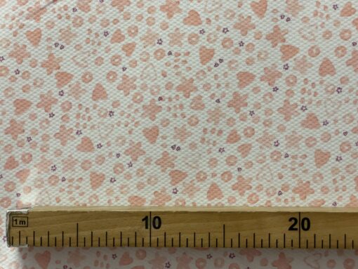 Piquet | 100% Cotton | Coral Heart