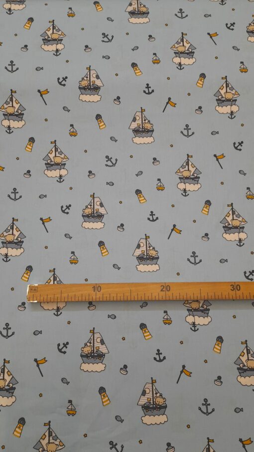 Tissus 100% Coton | Coquelicot | Enfants | Ours marin
