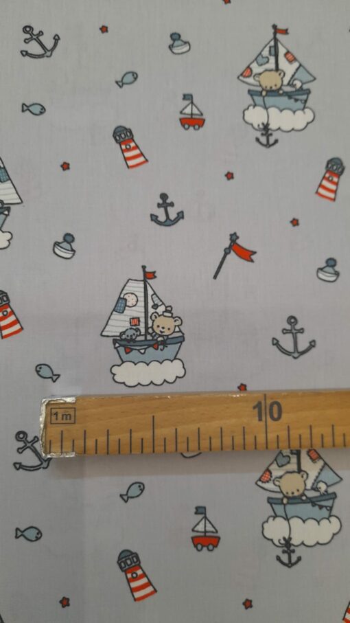 Tecidos 100% Algodão | Poppy | Infantil | Urso Marinheiro - Image 2