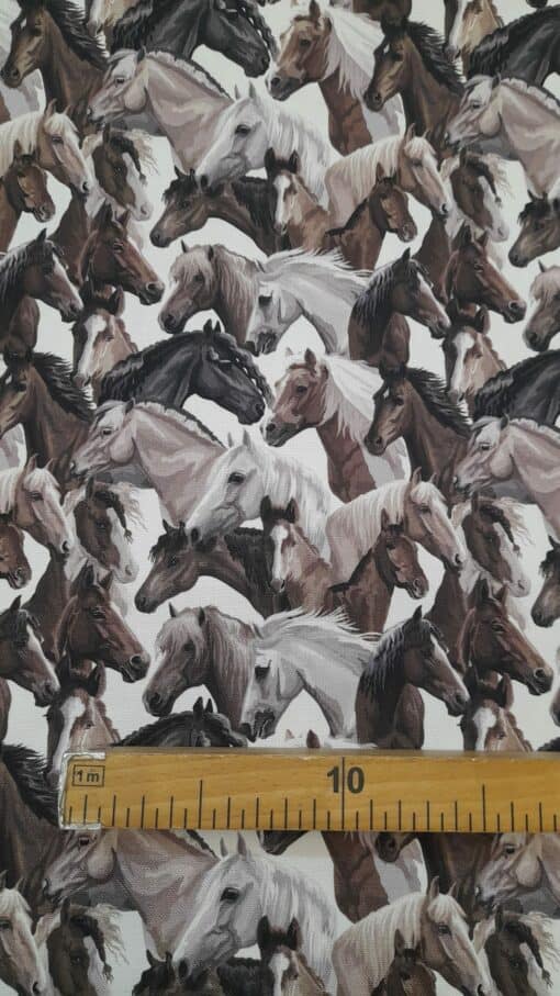 Tecido Canvas | Estampado Digital | Poppy | Cavalos - Image 2