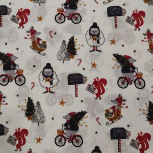 Tecidos 100% Algodão | Natal | Bicicleta