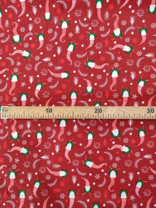 Tecidos 100% Algodão | Natal | Gnomo Natal