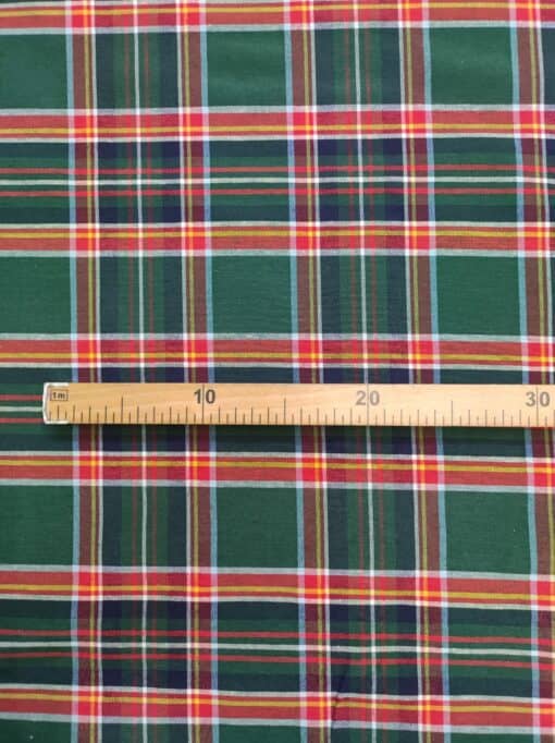Loneta Fabric | Noël | Plaid vert