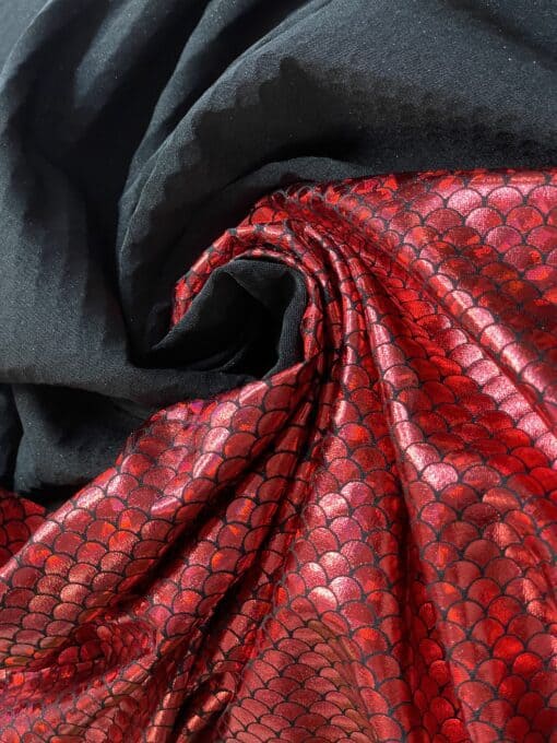 Maille Lamé | Carnaval | Écaille | Rouge