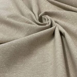 Tecido Decoração | Linho Alentejano | Básico | Liso | Bege/Lurex Dourado