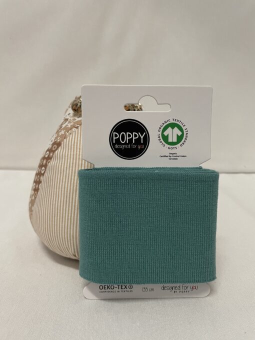 Rib | Poppy | Plain | Mint Green