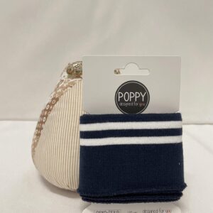 Rib | Poppy | Risca | Azul Escuro