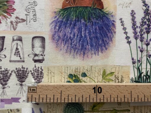 Tecido Loneta |  Estampado | Floral | Lavanda - Image 2