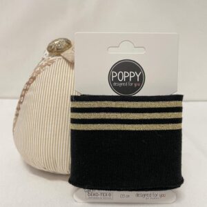 Rib | Poppy | Risca Lurex | Dourado | Preto