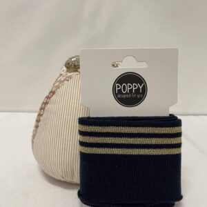 Rib | Poppy | Risca Lurex | Dourado | Azul Escuro