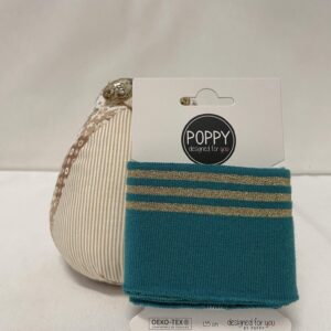 Rib | Poppy | Risca Lurex | Dourado | Menta