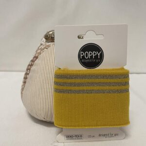 Rib | Poppy | Risca Lurex | Dourado | Mostarda