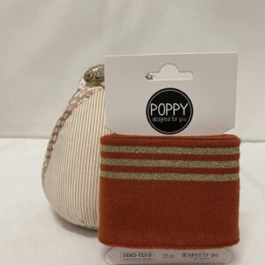 Rib | Poppy | Risca Lurex | Dourado | Terracota