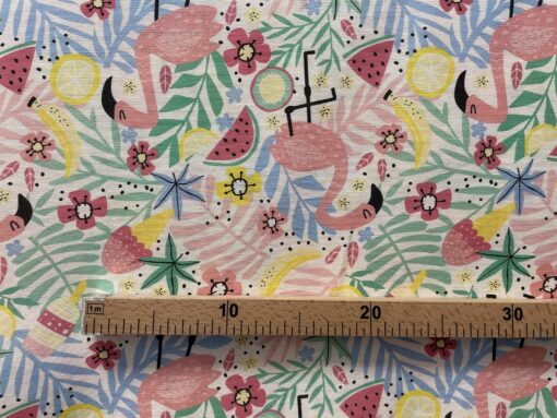 Tecido Loneta |  Estampado | Flamingos
